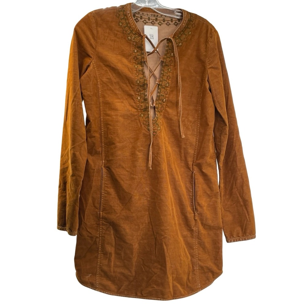 Citizens of Humanity Women's Tunic Dress Corduroy Brown Cotton S
